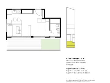 VENTA BOUTIQUE  MONOAMBIENTE CAÑITAS CON BALCON