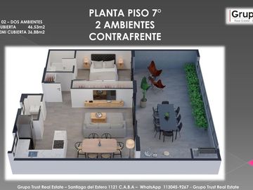 Arcadia Art Residence 2 ambtes con terraza 36 m2