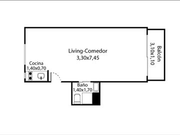 Venta monoamb a nuevo c/balcón. V. Pueyrredón