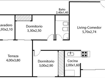 Venta dpto 3 amb reciclado c/tza en Palermo Soho