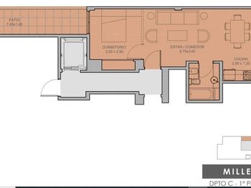 DPTO 2 AMB. BALCON-PATIO VILLA URQUIZA