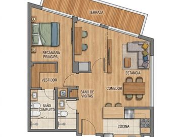 VENTA DEPARTAMENTO POZO A 2 AMBIENTES