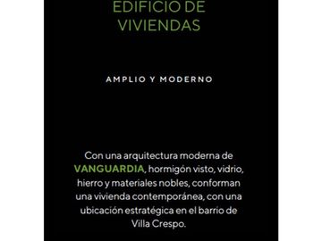 DEPARTAMENTO DOS AMBIENTES VILLA CRESPO ANTICIPO