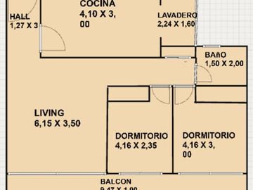 VENTA DEPTO 3 AMBIENTES BALCON AV DIAZ VELEZ 4100