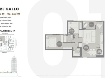 DPTO 3 AMBIENTES A ESTRENAR EN HUMAN ABASTO TOWERS