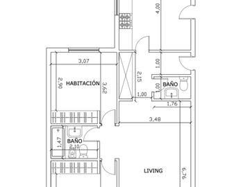 VENTA DEPTO 3 AMB BELGRANO CON DEPENDENCIA  BALCON