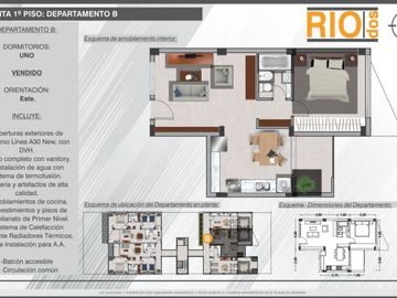 VENTA DPTO UN DORMITORIO CON COCHERA EDIFICO RIO2