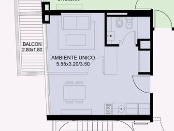 Venta Monoambiente c/ Balcón a estrenar Belgrano
