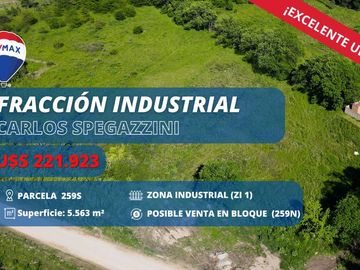 LOTE EN VENTA EN CARLOS SPEGAZZINI ZONA INDUSTRIAL