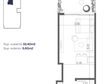 VENTA DPTO MONOAMBIENTE PALERMO AMENITIES PREMIUM