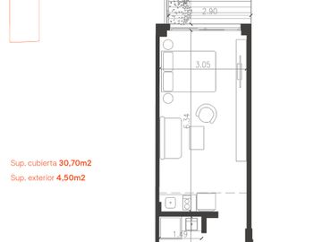 VENTA SAN TELMO 1 AMB 36,1 M2 TOTALES Y AMENITIES