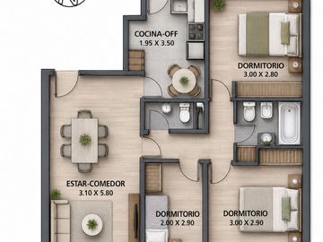VENTA DEPTO 4 AMB PARQUE CHACABUCO APTO CRÉDITO