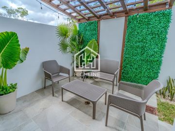 CASA EN VENTA EN PLAYA DEL CARMEN 3 HABITACIONES GYM, CASA CLUB ALBERCA, AREA GRILL, ROI, PLUSVALIA
