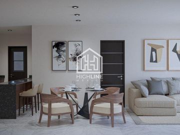 DEPARTAMENTO 2 HABITACIONES CON TERRAZA, CANCÚN ZONA SUR. ALBERCA, GYM, CASA CLUB. PREVENTA.