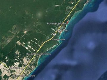 VENTA TERRENO PLAYA DEL CARMEN FRENTE AL MAR DE 6789 M2 EN PLAYA DEL SECRETO