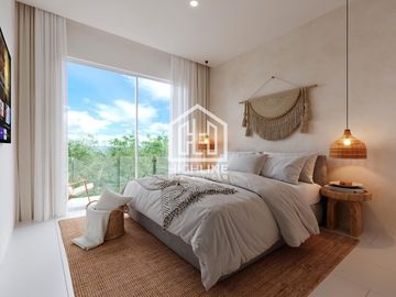 EN VENTA DEPARTAMENTO DE 2 HABITACIONES EN TULUM CON ALBERCA Y ROOFTOP