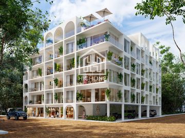 EN VENTA DEPARTAMENTO DE 2 HABITACIONES EN TULUM CON ALBERCA Y ROOFTOP