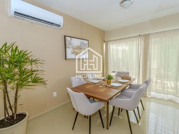 CASA EN VENTA EN PLAYA DEL CARMEN 3 HABITACIONES CON GYM, CASA CLUB ALBERCA, GRILL, PRIVADO