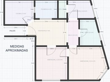 Departamento de 3 ambientes en Villa Santa Rita
