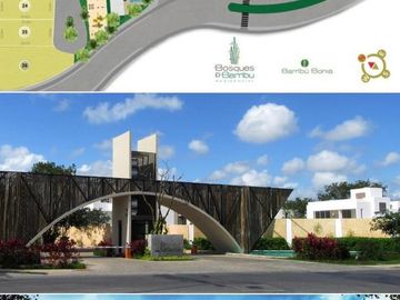 CASA EN VENTA CON ACABADOS DE MARMOL EN  RESIDENCIAL BOSQUES DE BAMBU PLAYA DEL CARMEN