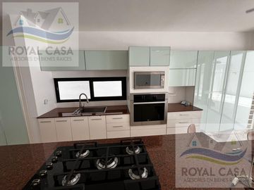 CASA EN VENTA CON ACABADOS DE MARMOL EN  RESIDENCIAL BOSQUES DE BAMBU PLAYA DEL CARMEN