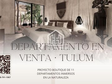 DEPARTAMENTO 1 HABITACION EN TULUM CON ALBERCA, 10 MINUTOS DE LA PLAYA