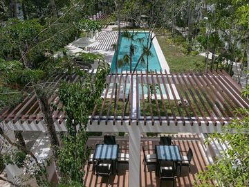 DEPARTAMENTO EN VENTA DE 2 HABITACIONES EN TULUM ALDEA ZAMA LB 106