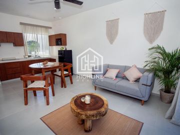 EN VENTA DEPARTAMENTO EN TULUM DE 1 HABITACION EN EL CENTRO DE TULUM AMUEBLADO