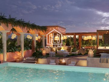 Lujoso departamento en Tulum tipo estudio con piscina y pet frendly , ideal para renta