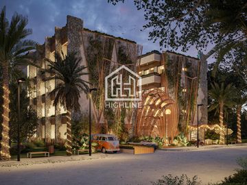 Lujoso departamento en Tulum tipo estudio con piscina y pet frendly , ideal para renta