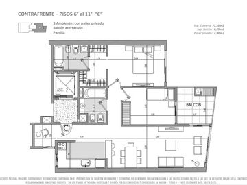 Venta departamento tres ambientes caballito