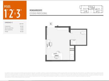 EN CONSTRUCCION MONOAMBIENTE ESTUDIO PROFESIONAL