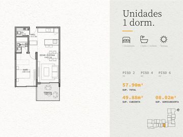 MIDTOWN - VENTA DEPARTAMENTO DE 1 DORMITORIO