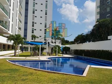 DEPARTAMENTO EN VENTA CON TERRAZA DE 2 RECAMARAS EN CANCUN