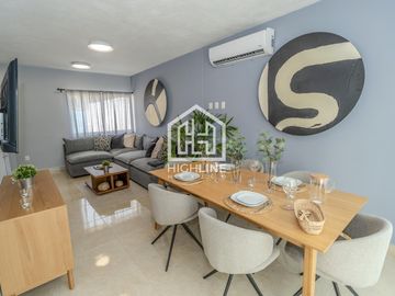 CASA EN VENTA EN PLAYA DEL CARMEN 3 HABITACIONES GYM, CASA CLUB ALBERCA, AREA GRILL PLUSVALÍA ROI