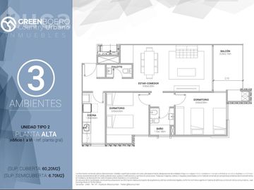 ALQUILER | EXCELENTE 3amb Piso 3 a ESTRENAR c/COCHERA y Amenities | GREEN BOERO Escobar