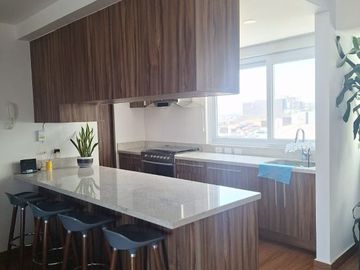 Departamento amueblado en venta, vista y exclusividad.