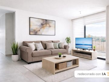 Luminoso y moderno, 3D 2B -A pasos Metro M. Montt