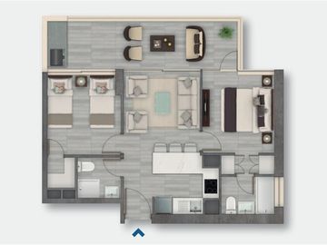 ARRIENDO! Depto en Concón, 2 hab 2 baños.