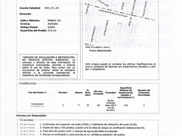 TERRENO EN VENTA EN COLONIA ACACIAS