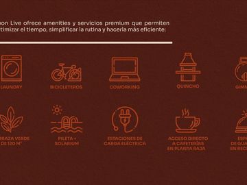 Venta departamento de 2 dormitorios con balcón y  amenities zona Centro, Rosario