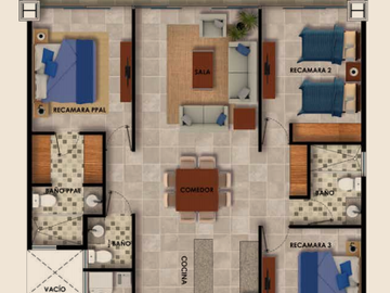 DEPARTAMENTO  AMUEBLADO EN MONTEJO PLAZA AL NORTE DE MERIDA