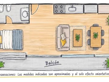 Alquiler monoambiente semi piso al frente apaisado con balcón corrido Nuñez Belgrano
