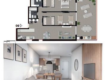 Venta - Departamento 2 dormitorios - Santiago al 1500 - Centro Rosario