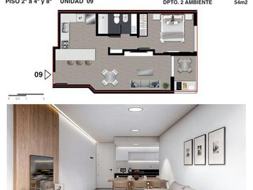 Venta - Departamento 2 dormitorios - Santiago al 1500 - Centro Rosario