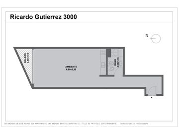Venta de Monoambiente en Villa del Parque vista abierta a estrenar
