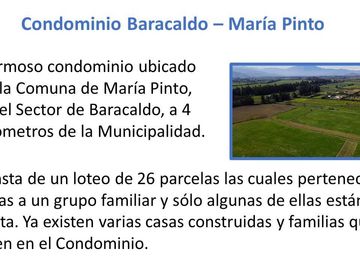 Parcela en venta  en MARÍA PINTO
