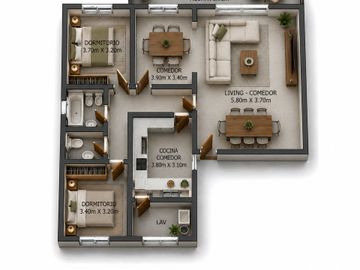 Venta departamento Floresta 3 amb 96 M2 Fte Balcón