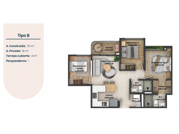 VENTA DE APARTAMENTO SOBRE PLANOS EN CERRITOS