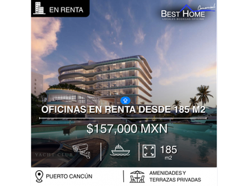 Oficinas en renta en desarrollo Legacy Puerto Cancún